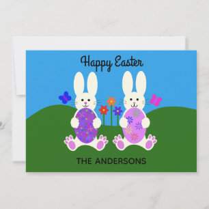 Correspondance Bunny Pâques #6 Carte de vacances