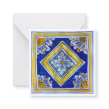 Carreau de céramique sicilien - P2 - Carte plate s