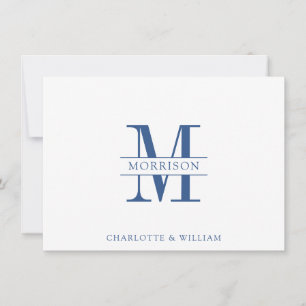 Correspondance Carte à billets blancs de la marine minimaliste de