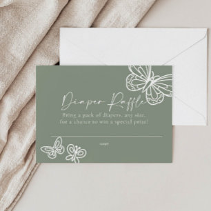 Correspondance Carte Baby shower verte de la grille de couches