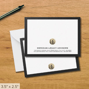Correspondance Carte classique de logo en or brossé