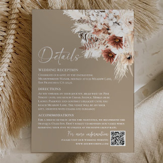 Correspondance Carte d'accompagnement de mariage en beige boho av