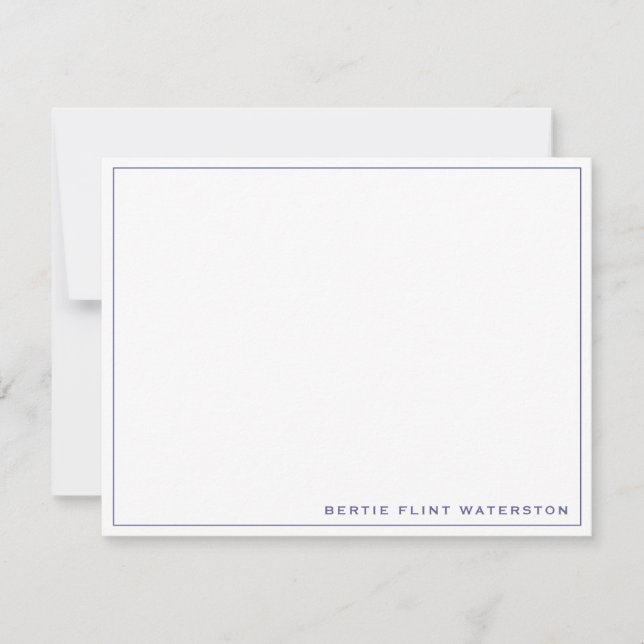 Correspondance Carte de bordures violet minimaliste (Devant)