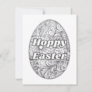 Correspondance Carte de coloration do-it-yourself de Pâques Hoppy