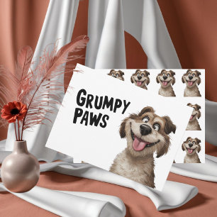 Correspondance Carte de Fête des pères de chien gai - pattes grin