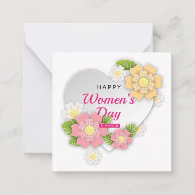 Correspondance Carte de fleurs de la Journée des femmes (Devant)