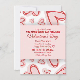 Correspondance Carte de la Saint-Valentin Personnalisée Romantiqu