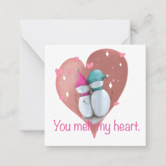 Correspondance Carte de Noël mignonne. Carte de Noël Snowman.