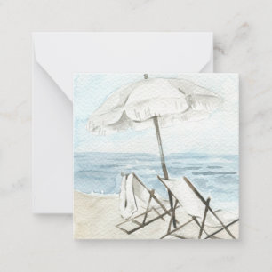 Correspondance Carte de Noël photo carré plage tropicale