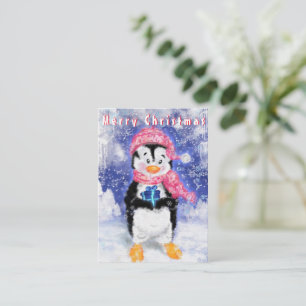 Correspondance Carte de Noël Pingouin