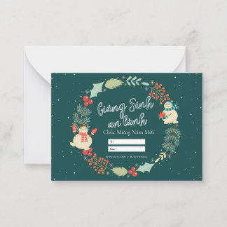 Correspondance Carte de Noël vietnamienne. Giang Sinh An Lanh