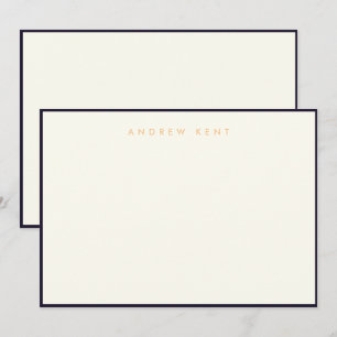 Correspondance Carte de note à plat à la frontière 5"x7"