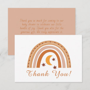 Correspondance Carte de note Boho Rainbow Thank