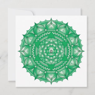 Correspondance Carte de note Carré Heart Chakra Green Mandala