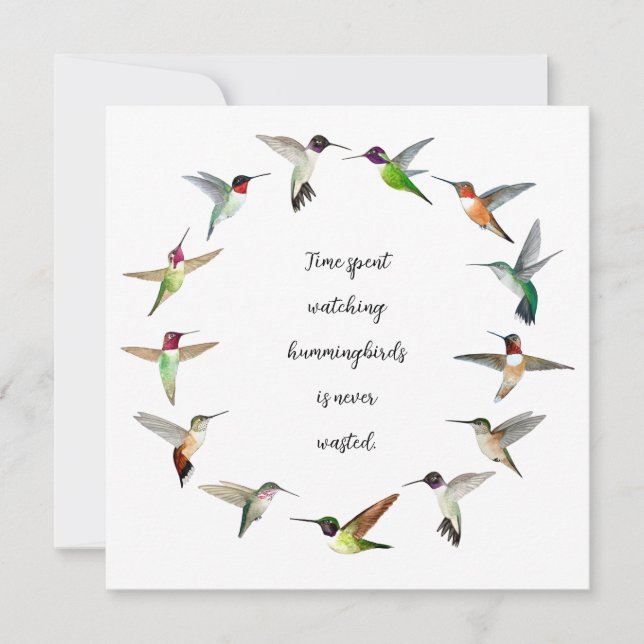Correspondance Carte de note Colibri (Devant)