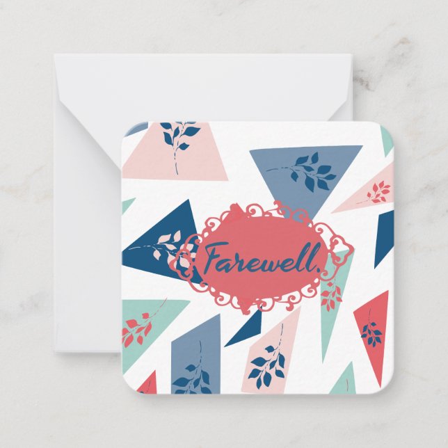 Correspondance Carte de note d'adieu (Devant)