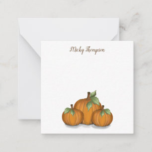 Correspondance Carte de note de citrouilles peintes