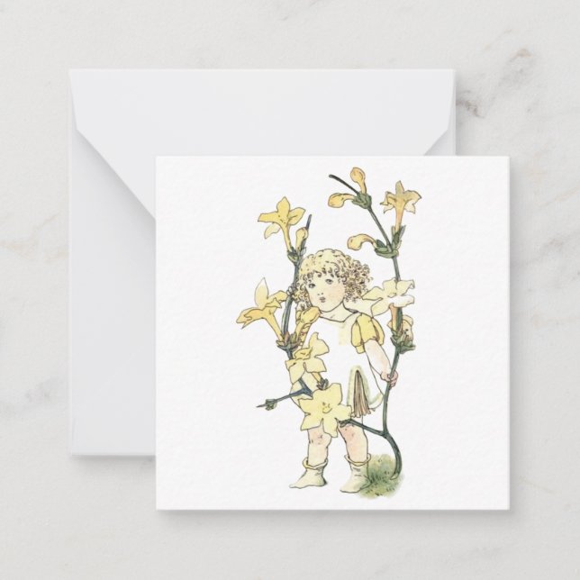 Correspondance Carte de note de fée de fleur (Devant)