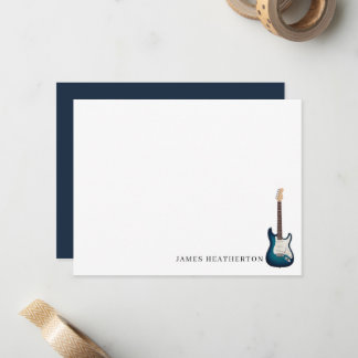 Correspondance Carte de note de guitare électrique personnalisée