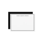 Carte de note de la marine de script noir à deux b