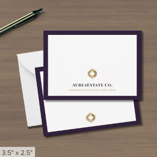 Correspondance Carte de note de logo Luxe Professional Gold