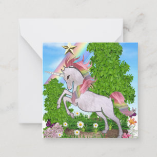 Correspondance Carte de note de magie de licorne