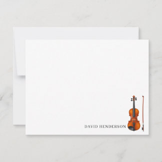 Correspondance Carte de note de violon personnalisée