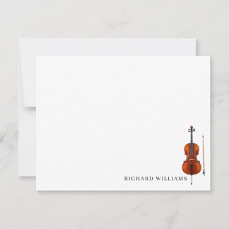 Correspondance Carte de note de violoncelle personnalisée