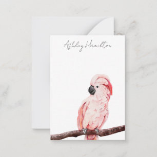 Correspondance Carte de note d'oiseau simple à script minimaliste