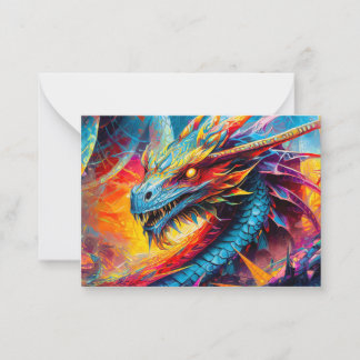 Correspondance Carte de note Dragon