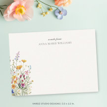 Carte de note élégante et boho chic personnalisée