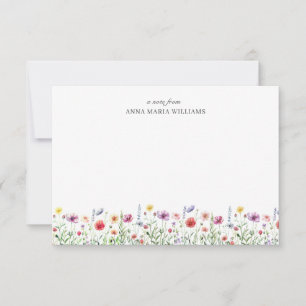 Correspondance Carte de note élégante florale chic