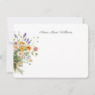 Correspondance Carte de note florale chic élégante
