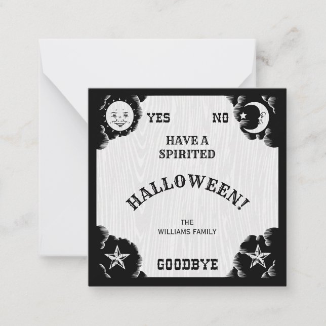 Correspondance Carte de note Halloween Spirit Board (Devant)