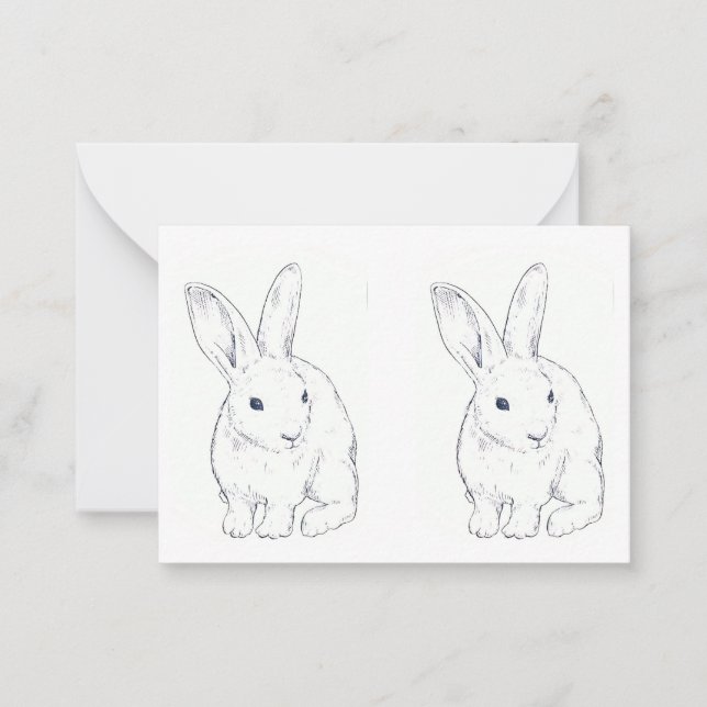 Correspondance Carte de note lapin de Pâques (Devant)