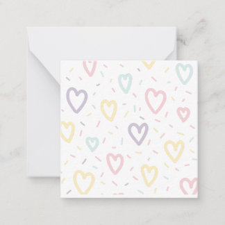 Correspondance Carte de note Love Hearts