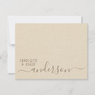 Correspondance Carte de note Mariage à deux mois