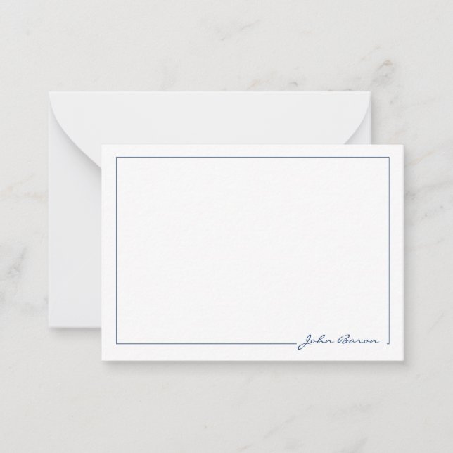 Correspondance Carte de note minimale personnalisée fixe, élégant (Devant)