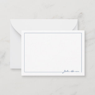 Correspondance Carte de note minimale personnalisée fixe, élégant