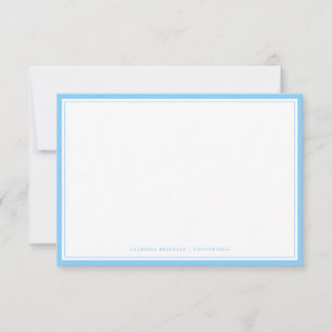 Correspondance Carte de note minimale Sky Blue Flat
