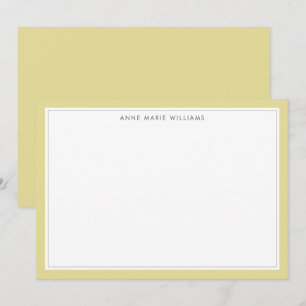 Correspondance Carte de note minimaliste Chartreuse à deux bordur