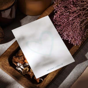 Correspondance Carte de note minimaliste simple Coeur élégant