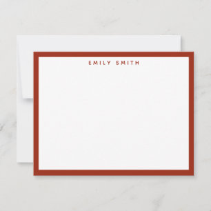 Correspondance Carte de note moderne Red Simple