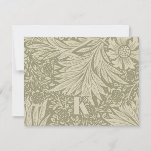Correspondance Carte de note Motif vintage William Morris Marigol