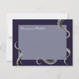 Correspondance Carte de note octopus Navy