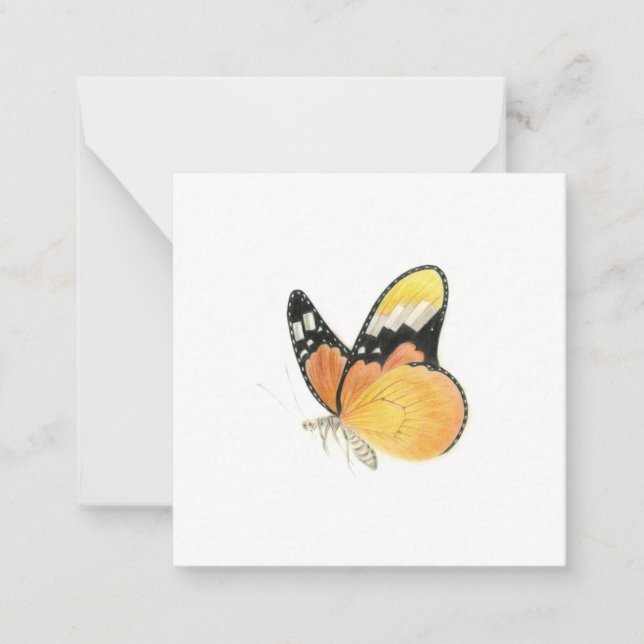 Correspondance Carte de note papillon (Devant)