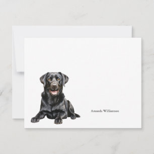 Correspondance Carte de note personnalisée Black Labrador