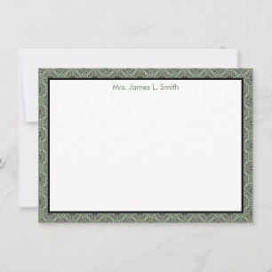 Correspondance Carte de note personnalisée Papeterie verte et n