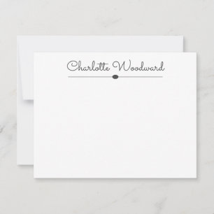 Correspondance Carte de note personnalisée Simple Cute Script