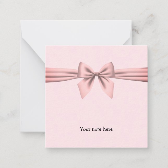 Correspondance Carte de note Pink Bow Mini Merci (Devant)